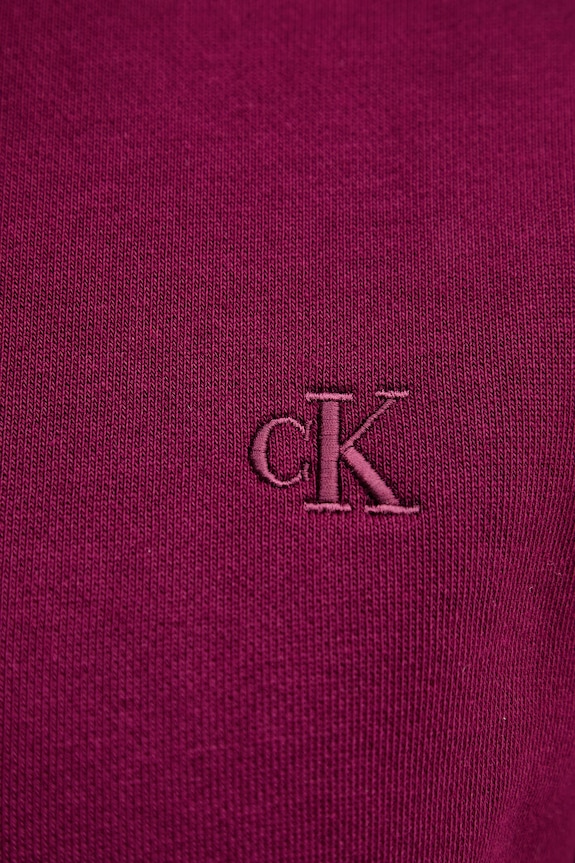 Calvin Klein Jeans mikina s kapucňou dámska bavlnená LV047C224G fialová