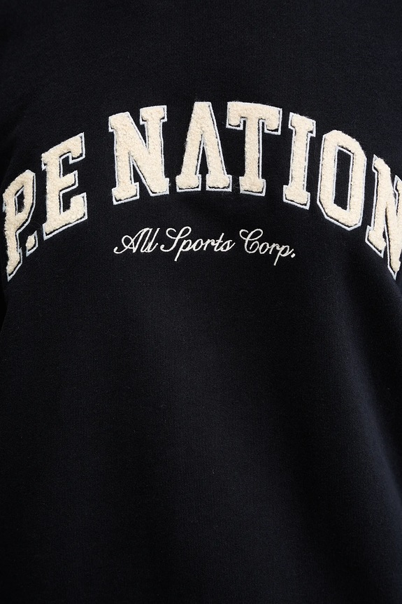 P.E Nation bluza bawełniana Heritage granatowy 253F115
