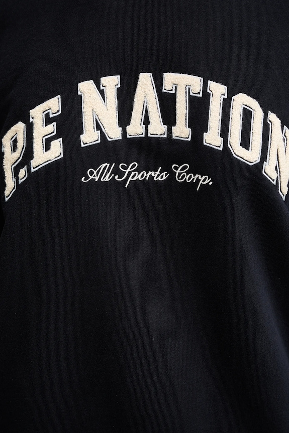 P.E Nation bluza bawełniana Heritage granatowy 253F115