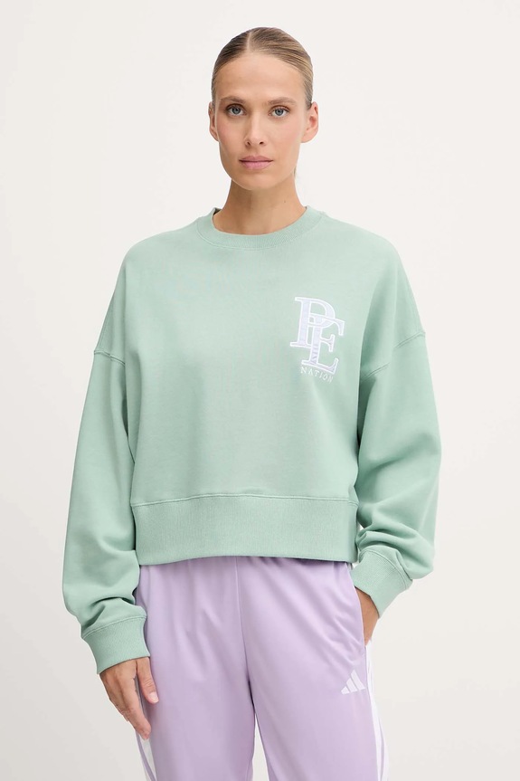 P.E Nation bluza bawełniana Summit aplikacja zielony 253F178