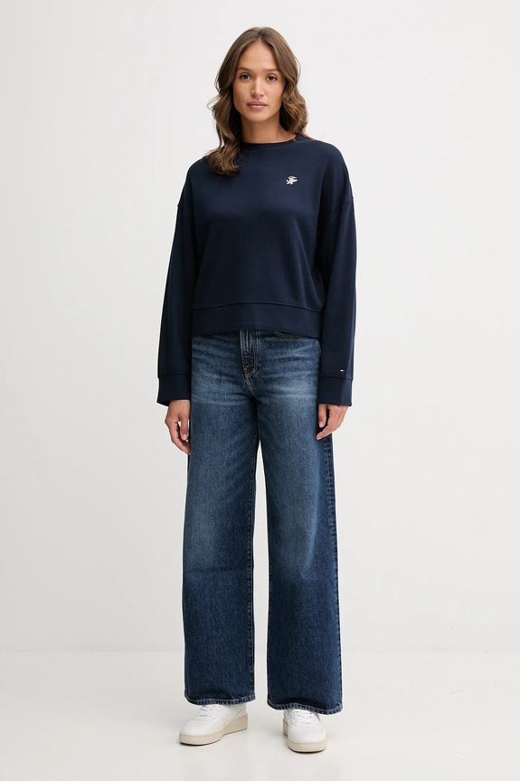 Μπλούζα Tommy Hilfiger WW0WW46152 σκούρο μπλε AW25