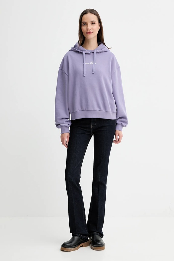 Μπλούζα Tommy Hilfiger WW0WW47459 μωβ AW25