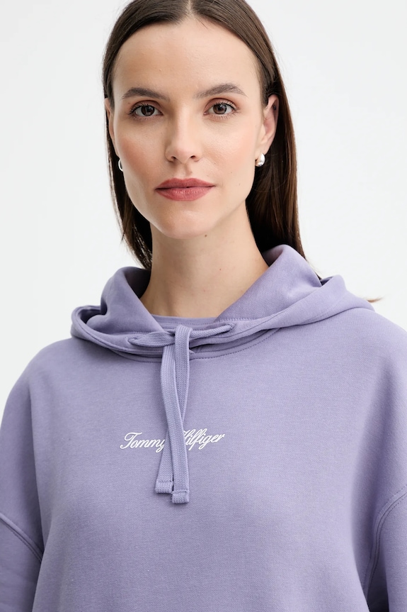Μπλούζα Tommy Hilfiger μωβ WW0WW47459