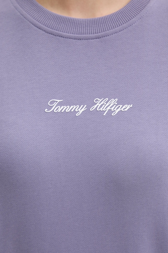 Tommy Hilfiger felpa in cotone WW0WW48269 violetto