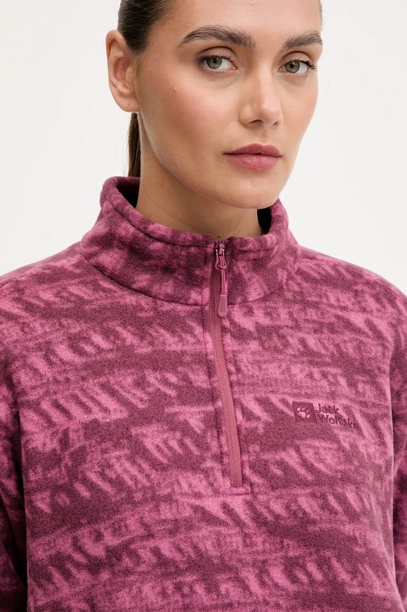 Outdoorová mikina Jack Wolfskin BIG SKY fialová A65449