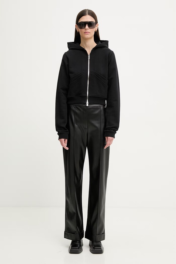 HELIOT EMIL mikina na zips s kapucňou dámska bavlnená AW25.W.13.085.BLK01 čierna AW25