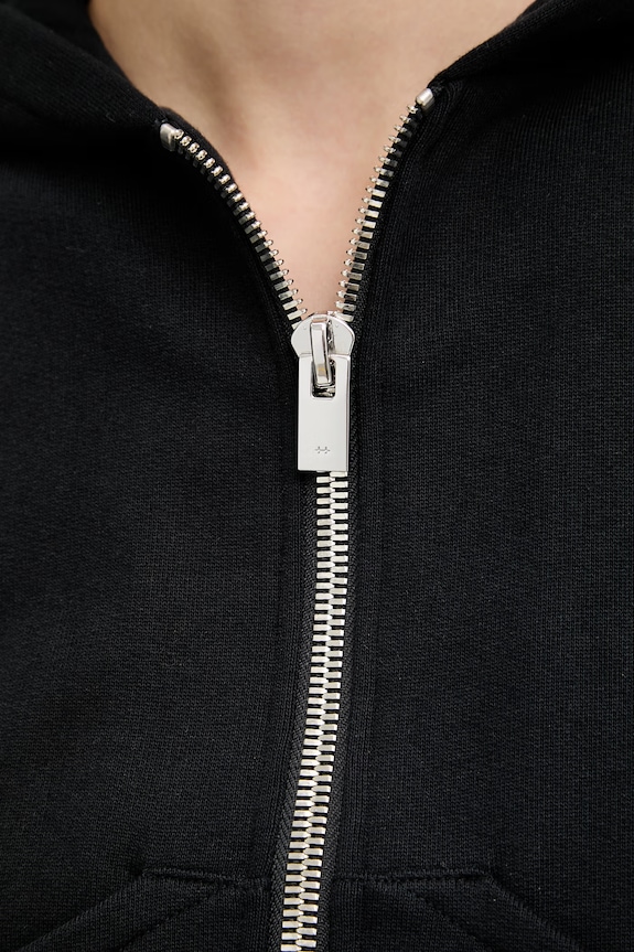 HELIOT EMIL mikina na zips s kapucňou dámska bavlnená AW25.W.13.085.BLK01 čierna