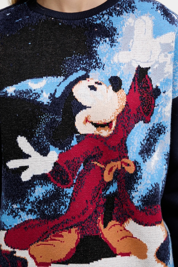 Pulover Desigual FANTASY MICKEY 25WWSK15 mornarsko modra