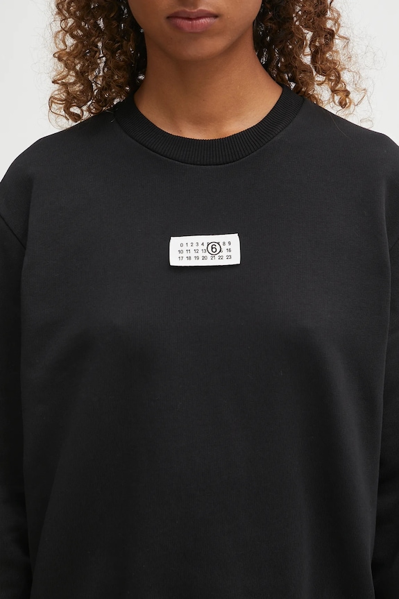 Pamučna dukserica MM6 Maison Margiela crna S52GU0247.M25025.900