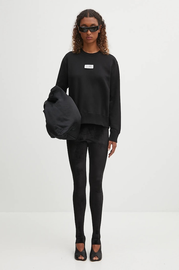 Βαμβακερή μπλούζα MM6 Maison Margiela S52GU0247.M25025.900 μαύρο