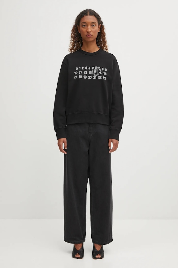 Bavlnená mikina MM6 Maison Margiela S52GU0248.M25025.900 čierna