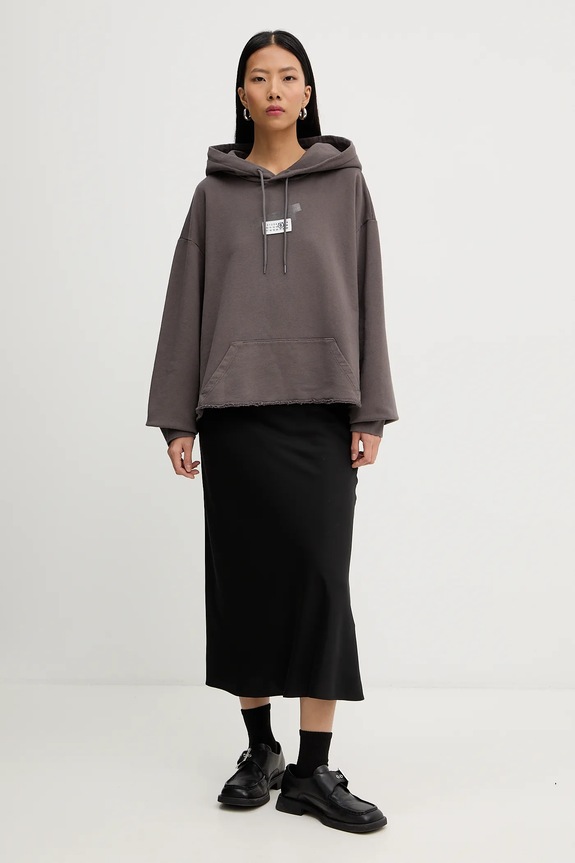 MM6 Maison Margiela pamut melegítőfelső S62GU0142.M25024.810 szürke AW25