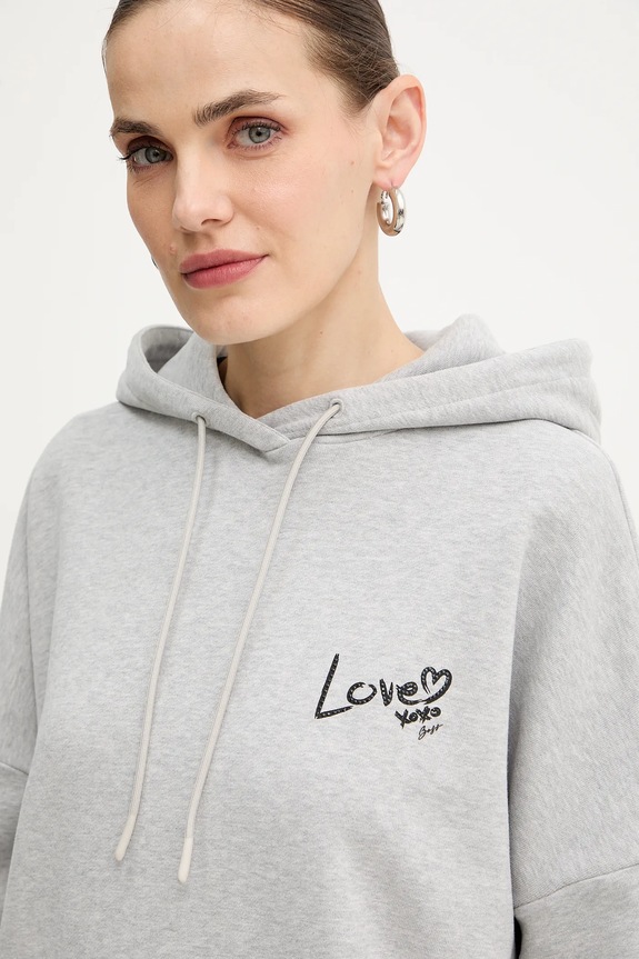 BOSS Orange bluza bawełniana C_Ehoody1 szary 50551429
