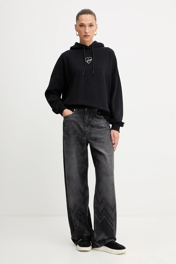 BOSS Orange pamut melegítőfelső 50551429 fekete AW25