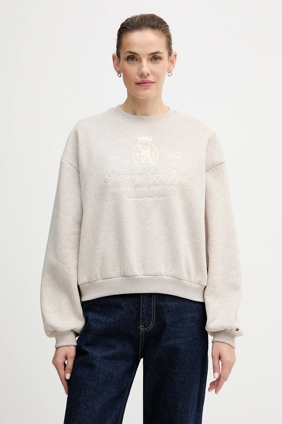Tommy Hilfiger felső aplikációval bézs WW0WW46128