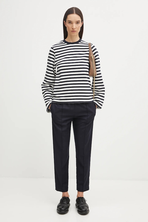 Βαμβακερή μπλούζα Barbour ROBYN LOL0642 μαύρο