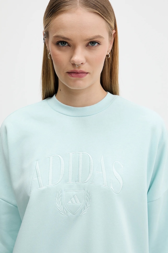 Μπλούζα adidas Cozy τιρκουάζ JM1792