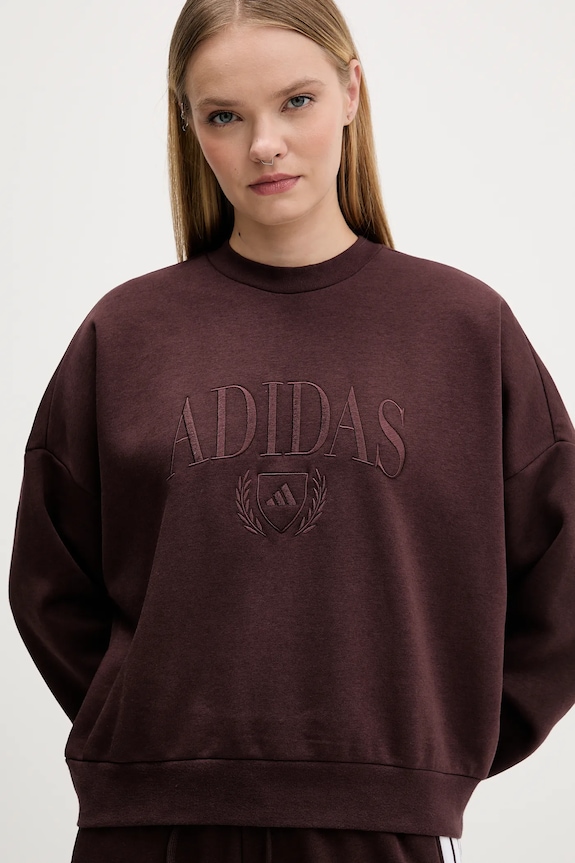 Dukserica adidas Cozy smeđa JM1794