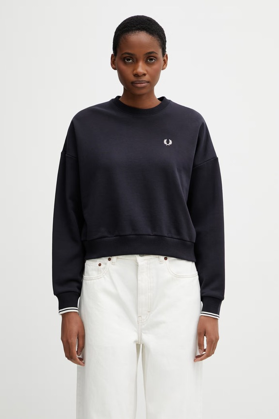 Fred Perry bluza bawełniana damska granatowy G1148