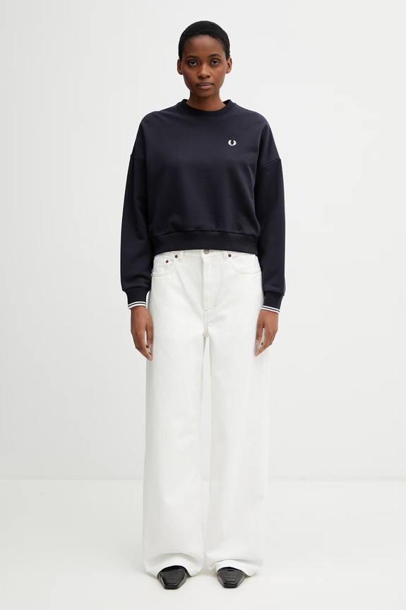 Fred Perry női pamut melegítőfelső G1148 sötétkék