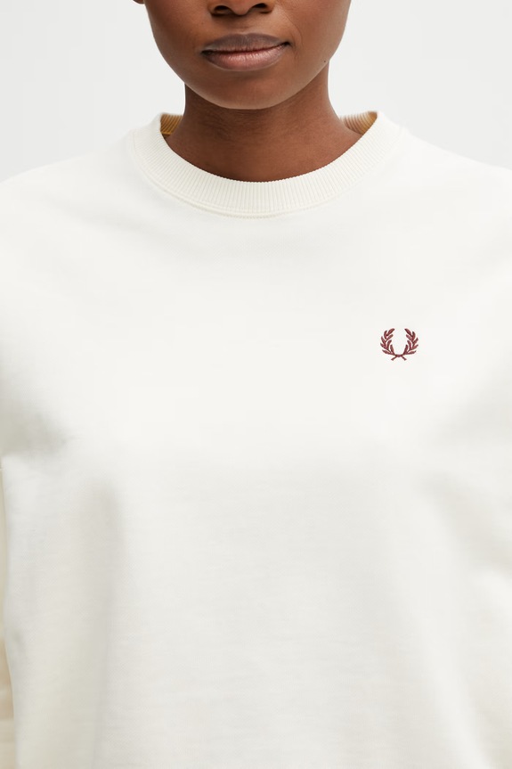Fred Perry bluza damska bawełniana beżowy G1148