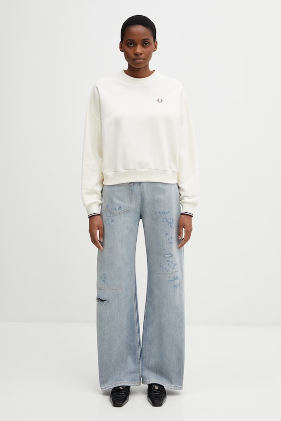 Fred Perry bluza bawełniana damska G1148 beżowy