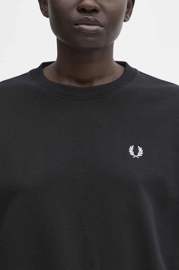 Fred Perry кофта из хлопка для женщин чёрный G1148
