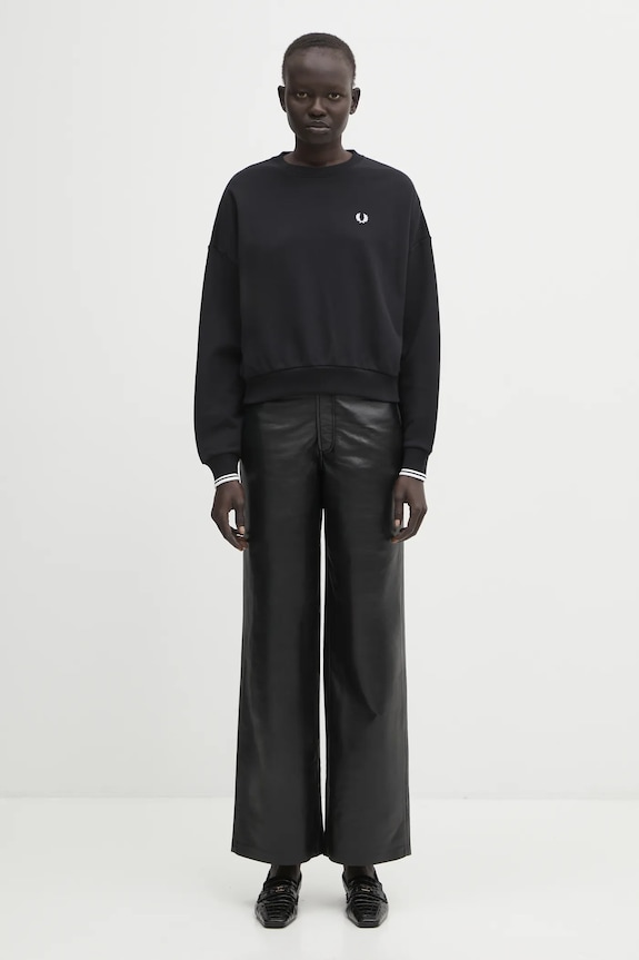 Fred Perry кофта из хлопка для женщин G1148 чёрный