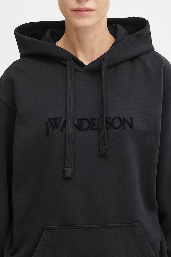 JW Anderson felpa in cotone Logo Embroidery nero JW0231.PG1632
