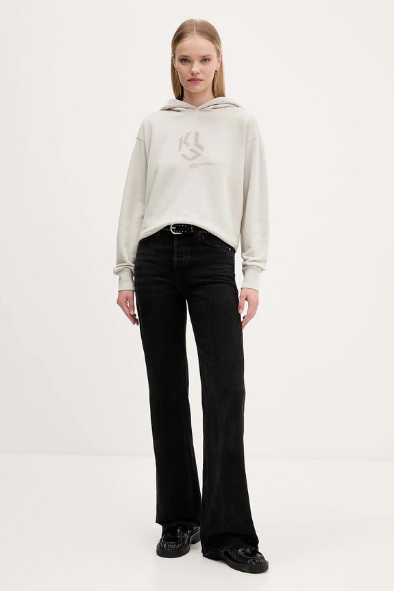 Karl Lagerfeld Jeans bluza bawełniana A4W20004 beżowy AW25