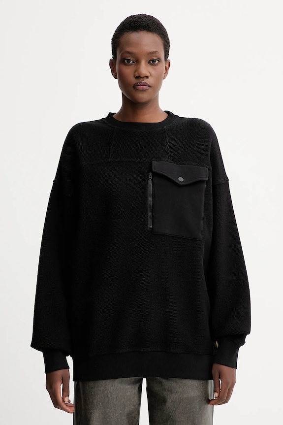 Pamučna dukserica G-Star 0 bez uzorka crna D27733.E312