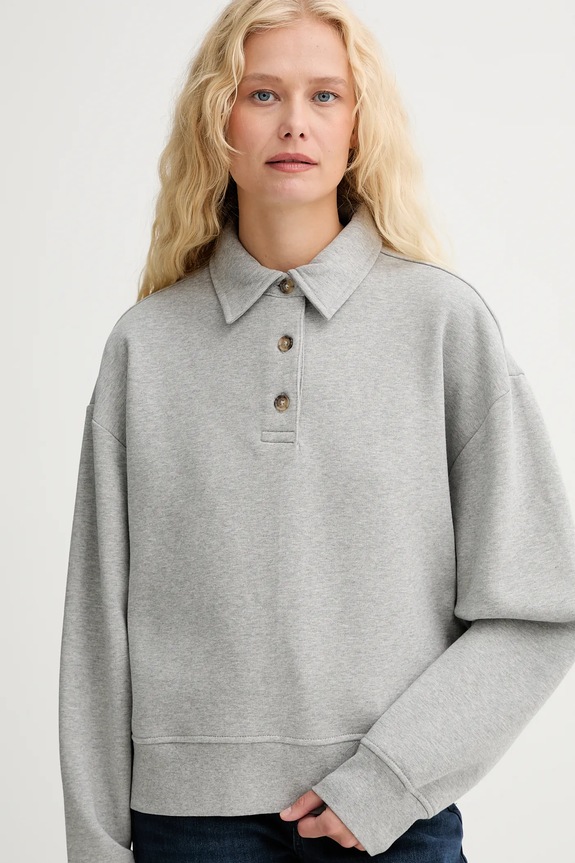 Marc O'Polo bluza bawełniana szary 5000007097