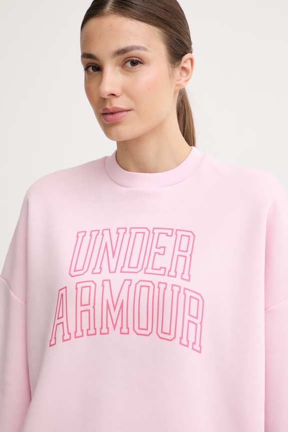 Under Armour bluza damska z bawełną Rival różowy 6007880
