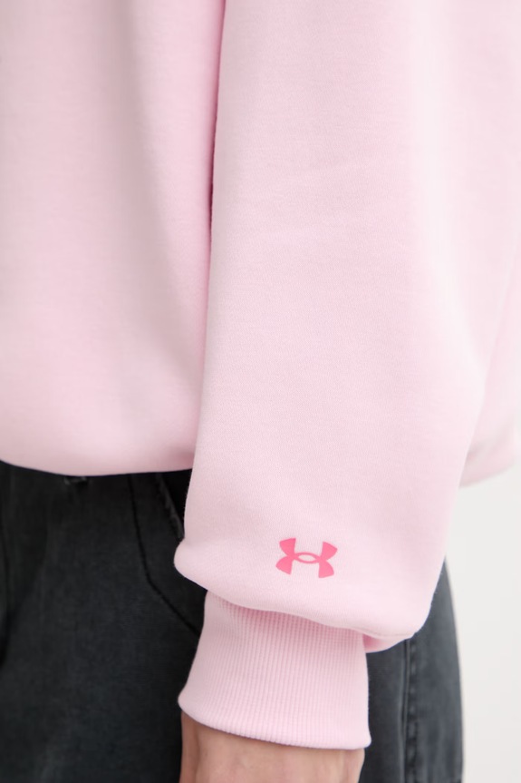 Under Armour dukserica ženska s pamukom Rival 6007880 roza
