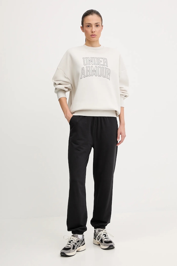 Under Armour μπλούζα Γυναικεία με βαμβάκι Rival 6007880 μπεζ SS26