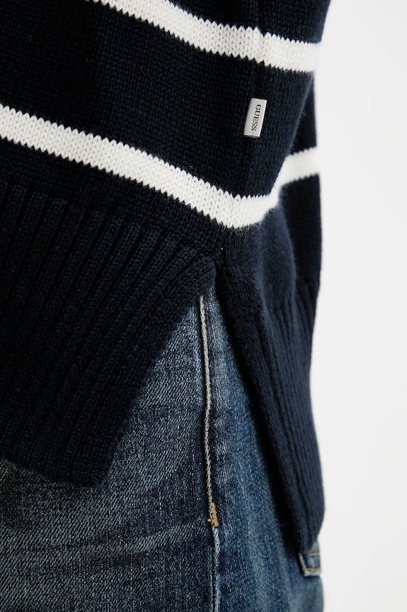 Bavlněný svetr Guess Jeans W5BR03.Z3HM1 námořnická modř