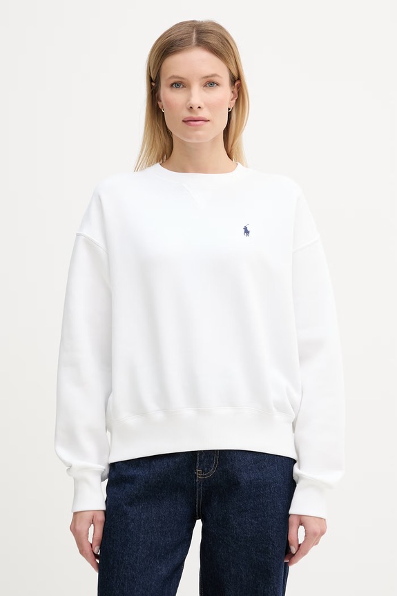 Polo Ralph Lauren felpa semplice bianco 211978306