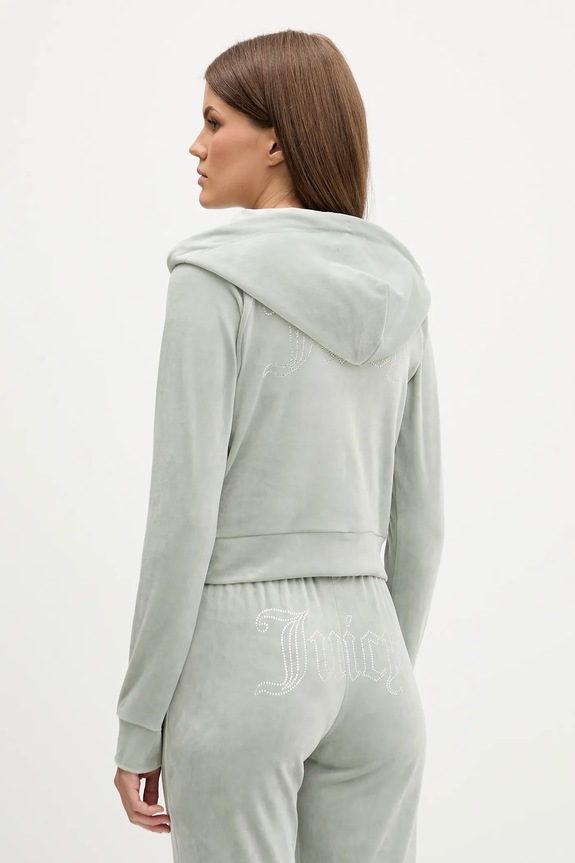 Odjeća Dukserica od velura Juicy Couture JCWAS225306 siva