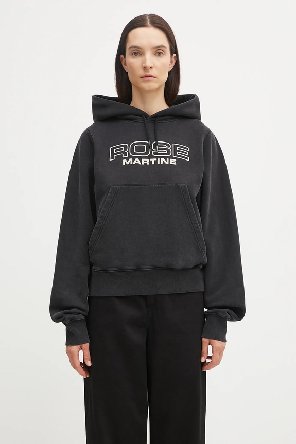 Бавовняна кофта Martine Rose Shrunken візерунок чорний 625JS01002CW