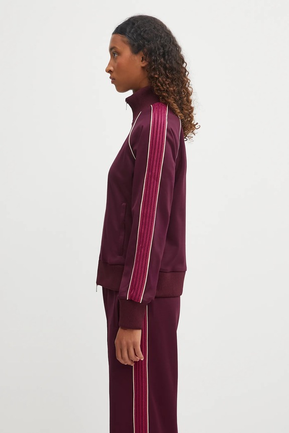 Wales Bonner bluză Mantra Track Top WA25JE01.JE10.350 burgundia AW25