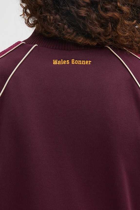 Wales Bonner bluză Mantra Track Top WA25JE01.JE10.350 burgundia