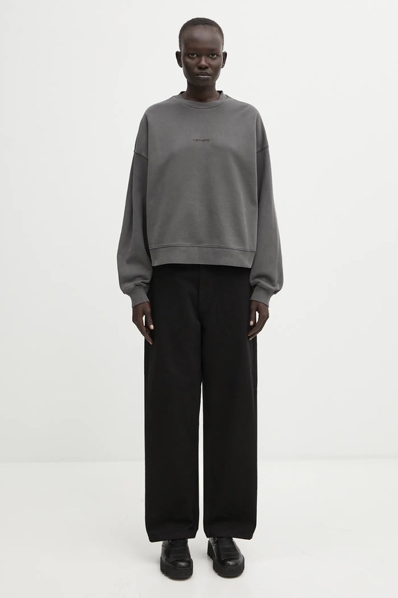 Carhartt WIP hanorac de bumbac W' Benton Sweat I034511.87GD gri