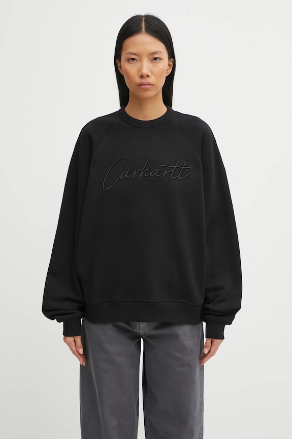 Carhartt WIP cotton sweatshirt W' Ray Sweatshirt applique black I035526.89XX