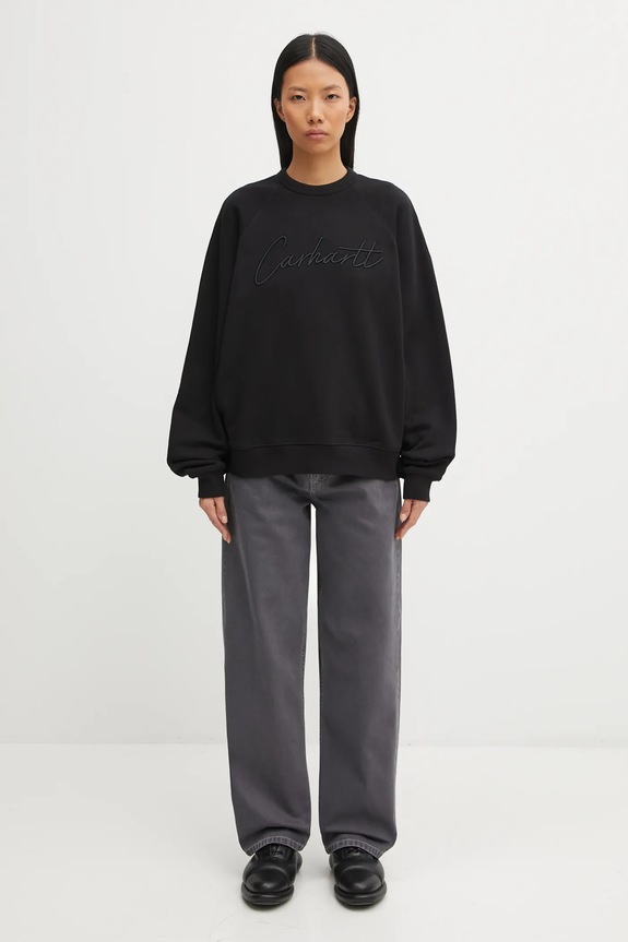 Carhartt WIP cotton sweatshirt W' Ray Sweatshirt I035526.89XX black