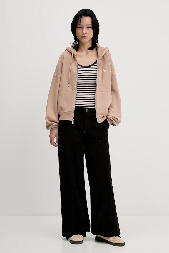 Μπλούζα Abercrombie & Fitch KI152.5417.420 μπεζ AW25