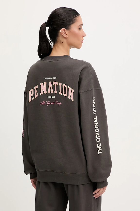 P.E Nation bluză Smoke print gri 254F068