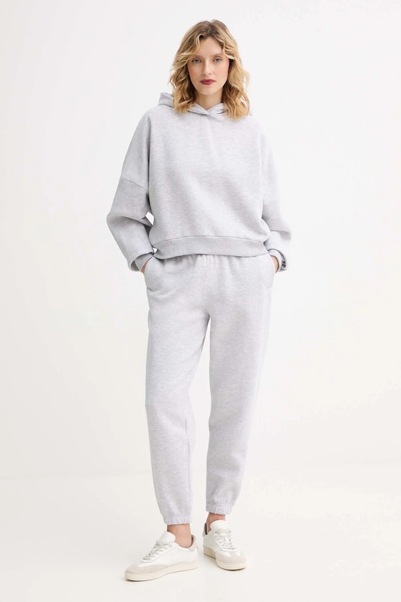 MUUV. bluză MUUV. x Answear BLUZA.Z.KAPTUREM.RAIZ gri AW25
