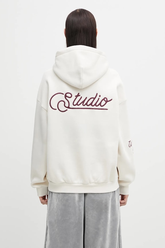 WRSTBHVR sweatshirt Gustaf applique beige U2025TT.3067