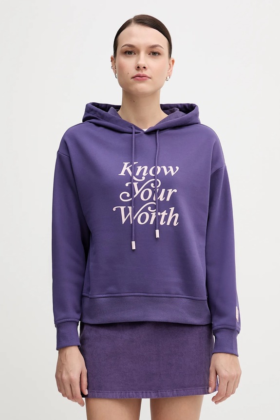 United Colors of Benetton felpa con violetto 3WNWD201C