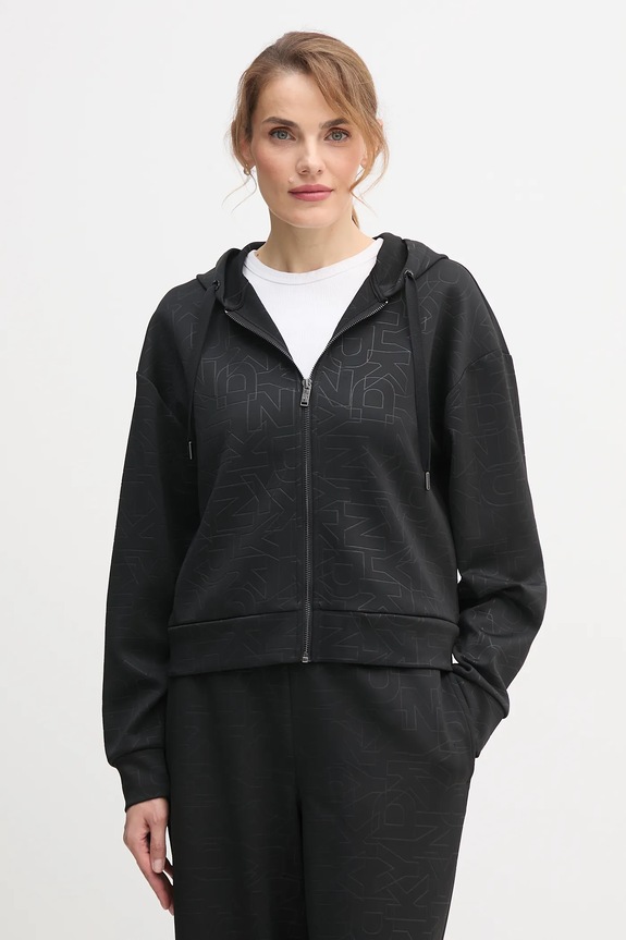 Кофта Dkny KNIT JACKET з капюшоном чорний P5ME6CNY